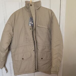 Men's Beige Puffer Jacket